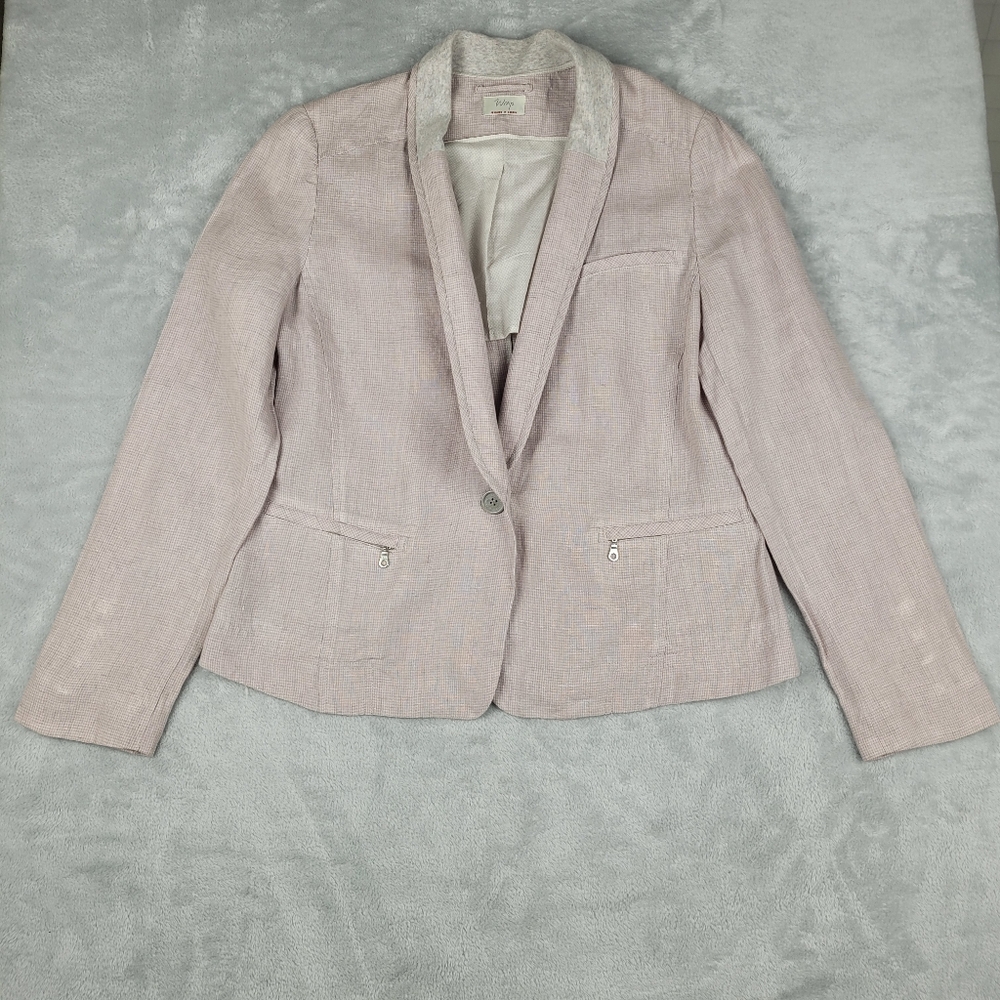 Wrap London Women's Linen Suit Set Blazer Pants Size 10 - Picture 2 of 16